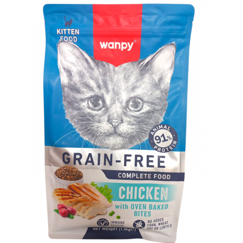 Wanpy Tahılsız Tavuklu Yavru Kedi Maması 1,5 Kg