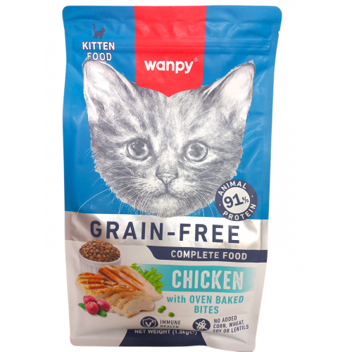 Wanpy Tahılsız Tavuklu Yavru Kedi Maması 1,5 Kg