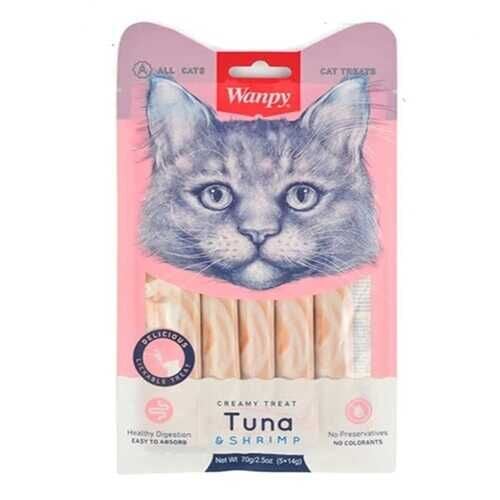 Wanpy Ton Balığı Somon Sıvı Ödül 5X14 Gr  Likit Kedi Ödülü