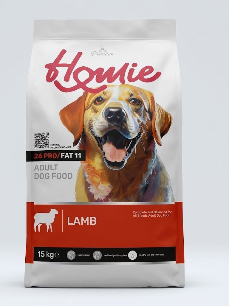 Homie kuzu etli yetişkin köpek maması 15kg
