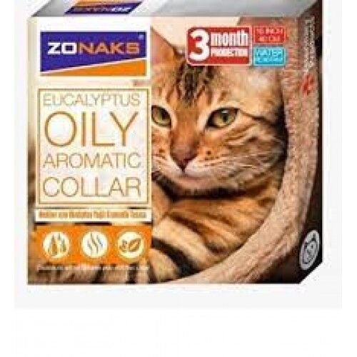 Zonaks Kediler İçin Okaliptus Aromatik Bit-Pire Tasması 40Cm