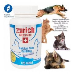 Zurich Calsıum Cat Dog  Tablet 125 Adet