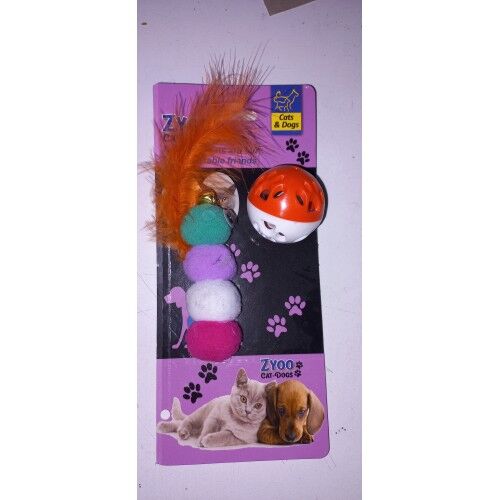 Zyoo Cat Kedi Oyuncağı Tüylü Peluş Ve Top