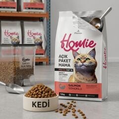 HOMİE Somonlu Yetişkin Kedi Maması  AÇIK PAKET