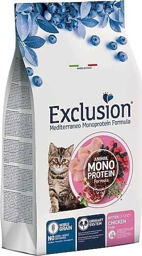 Exclusion Monoprotein Tavuklu Narlı Yaban Mersinli Düşük Tahıllı Yavru Kedi Maması 1.5kg